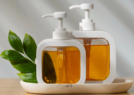 Two bottles with natural oils