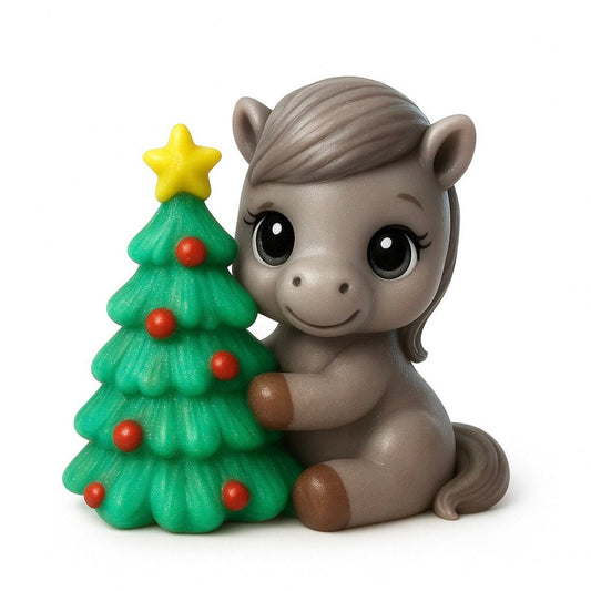 Pony with Christmas Tree