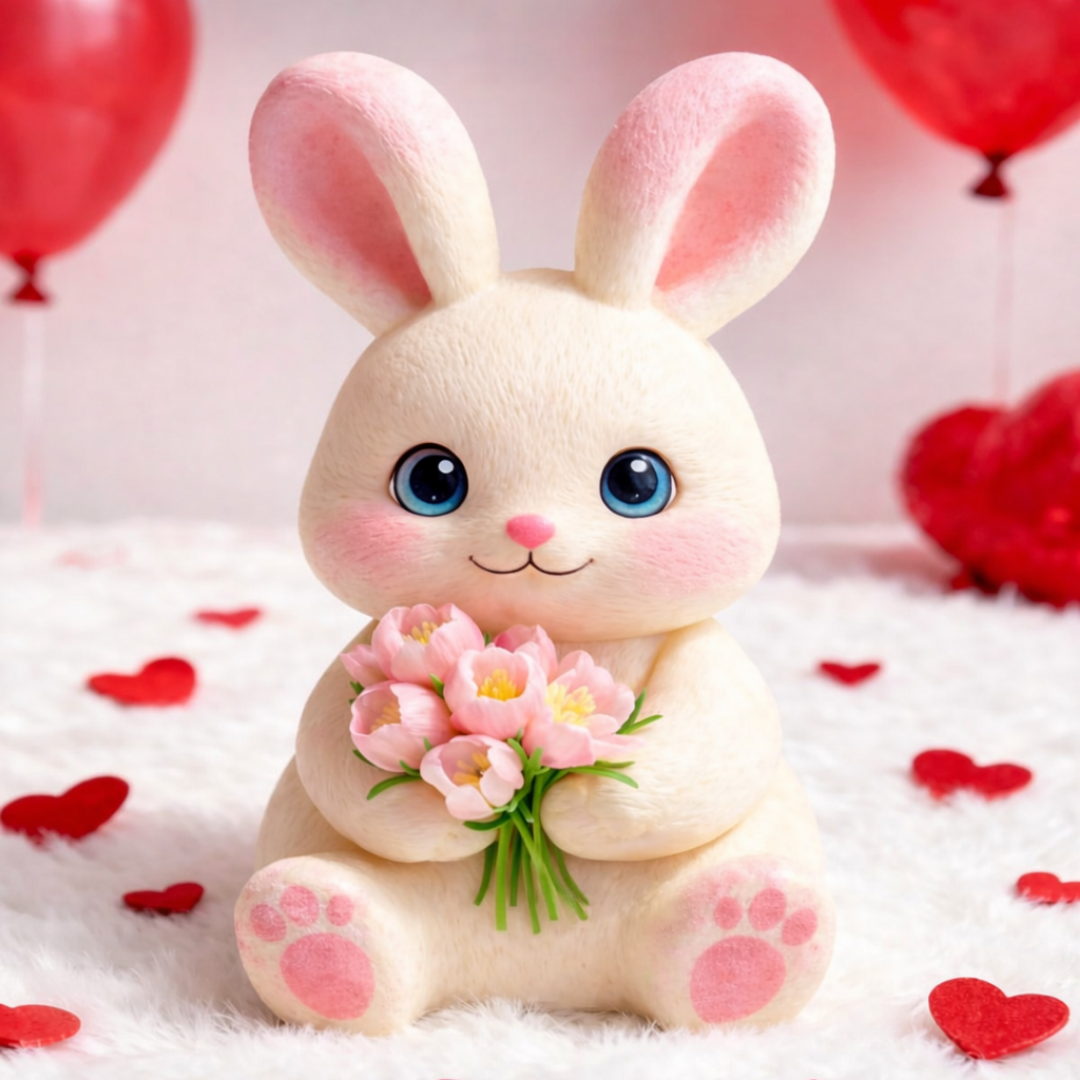  Lulu Bunny with Flowers 